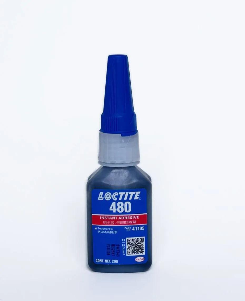 LOCTECH 480 20G Цианоакрилатный клей упрочненный, черный