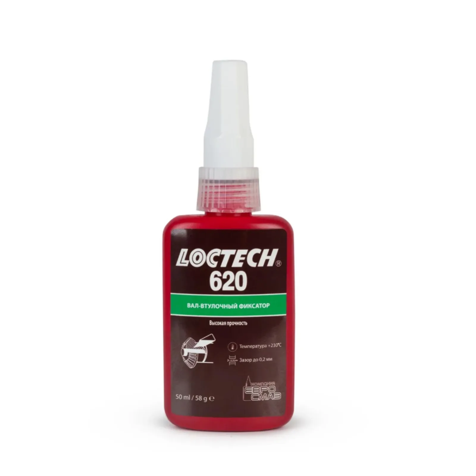LOCTECH 620 50ML Вал-втулочный фиксатор высокой прочности, высокотемпературный